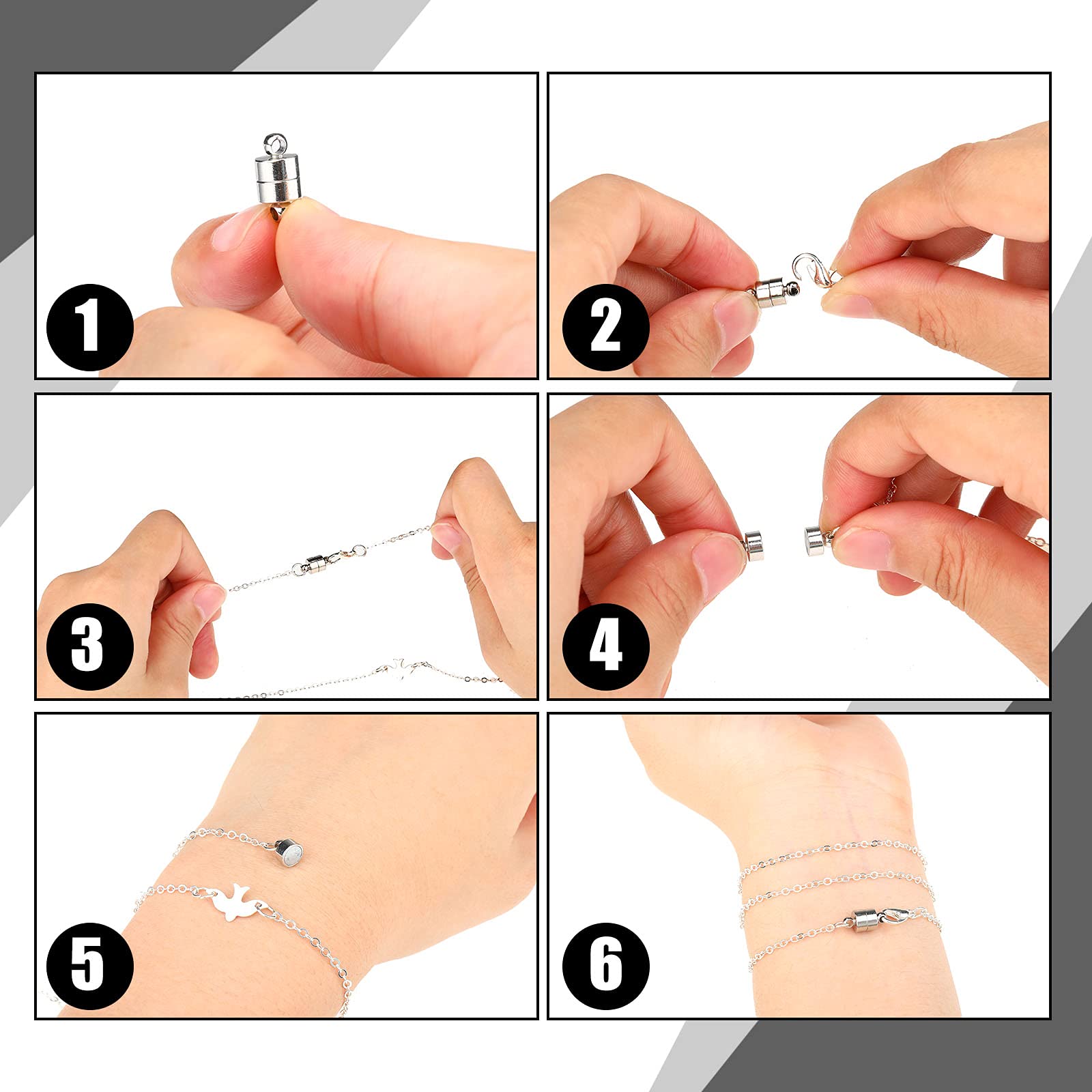 Amazon.com: Sureio 24 Pairs Magnetic Necklace Bracelet Clasps